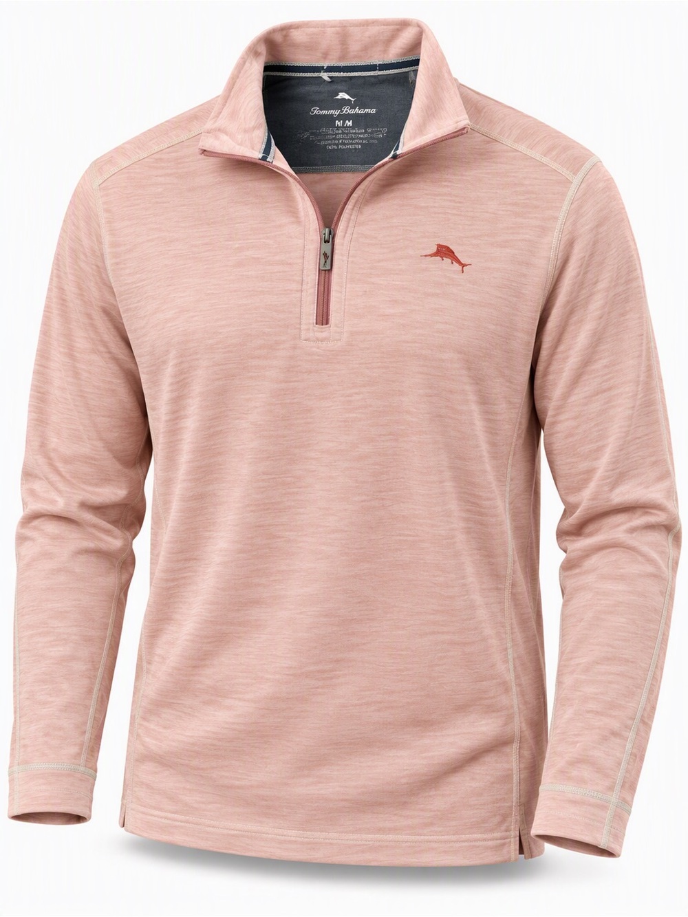 Tommy Bahama Men’s Dusty Pink Quarter-Zip Pullover